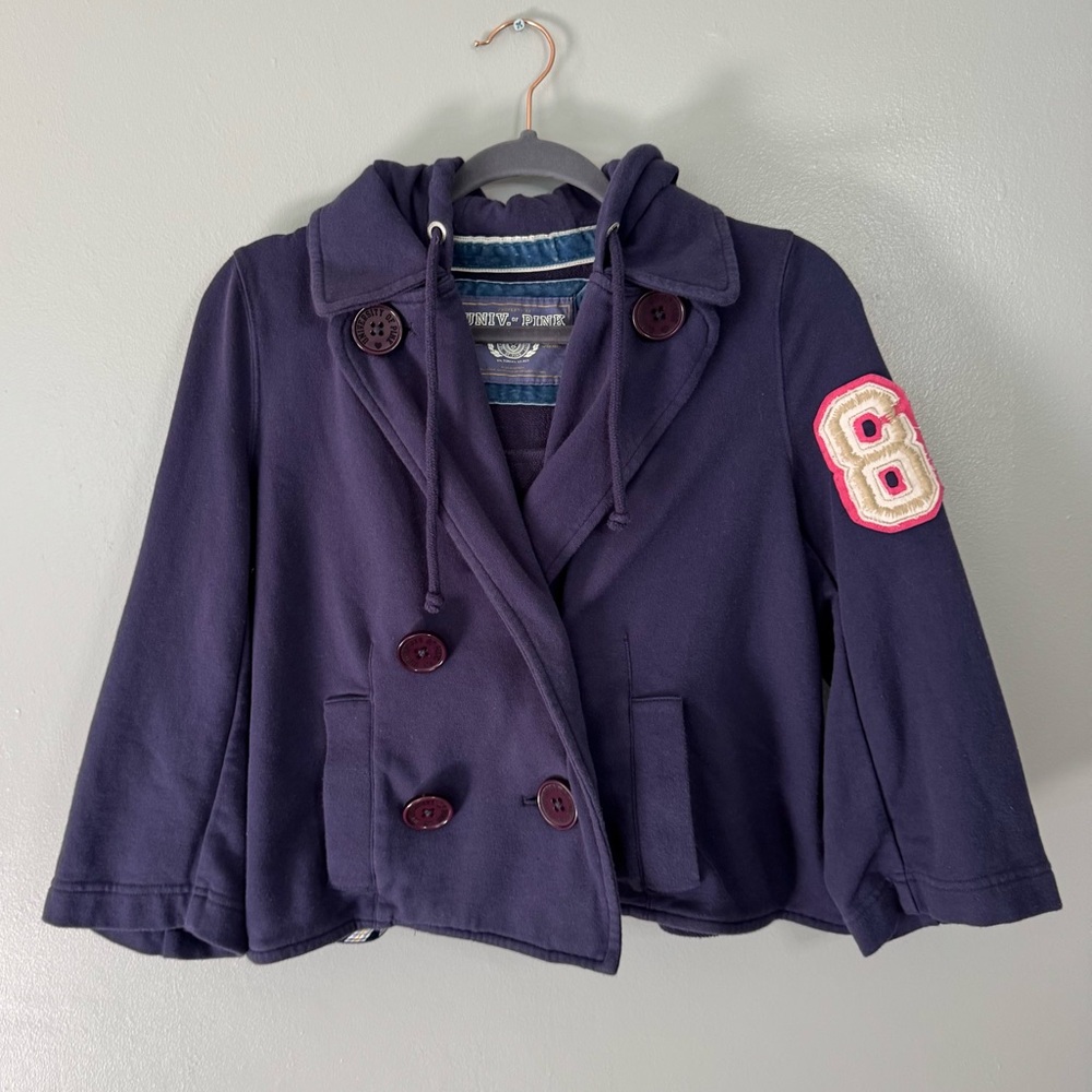 PINK Hooded Crop Jacket - Picture 2 of 10
